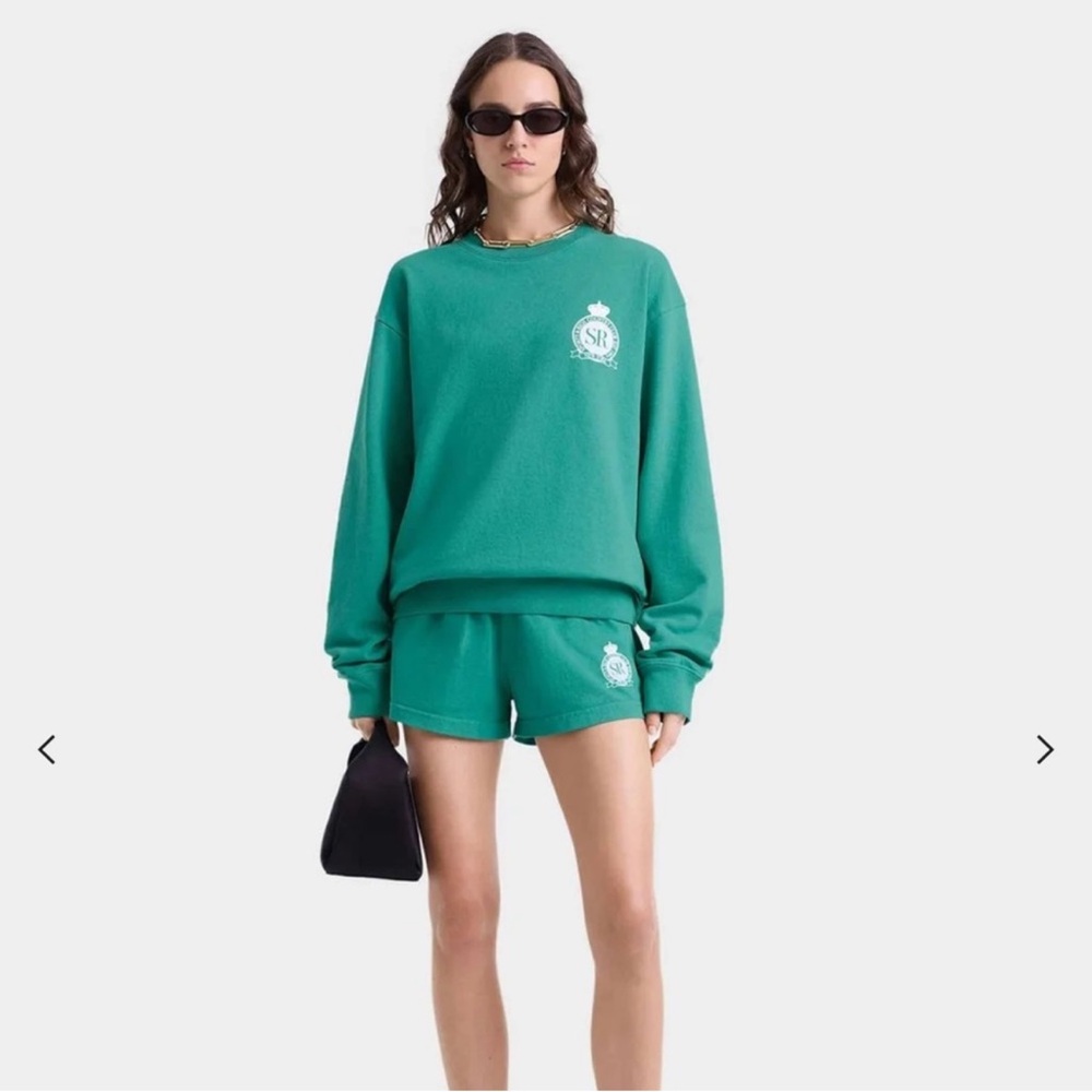 Sporty & Rich Royal Club Fleece Sweatshirt XL NWT